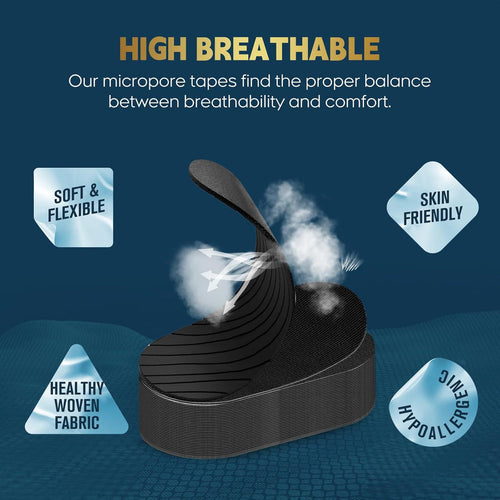 Black Sleep Tape for Nasal Breathing